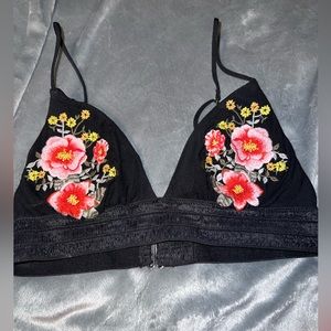 Floral bikini top